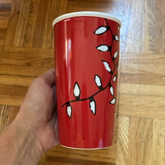 Starbucks Christmas lights 2016 Ceramic Travel Coffee Mug Tumbler 12 oz - Picture 7 of 8
